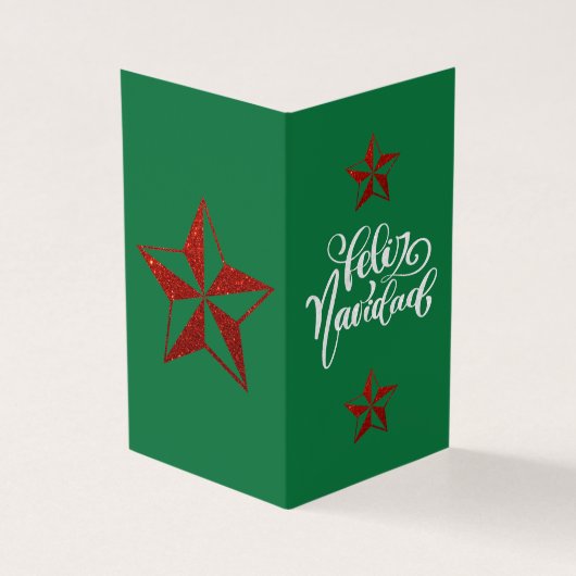 Red Glitzer Weihnachtsstern (Vorderseite)