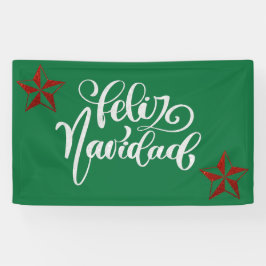 Red Glitzer Weihnachtsstern Banner