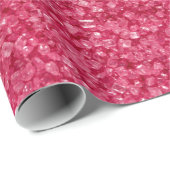 Red Glitzer White Sparks Geschenkpapier (Rolleneckpunkt)