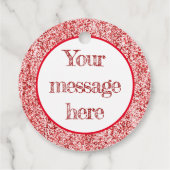 Red Glitzer XOXO Geschenkanhänger (Rückseite)