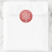Red Glitzer Year Snowflake - Circle Sticker (Tasche)