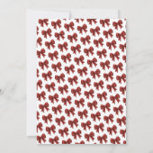 Red Glitzern Coquette Bow Weihnachten Save the Dat Einladung (Rückseite)