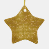 Red Glitzy Chic Glam Sparkle Keramik Ornament (Hinten)