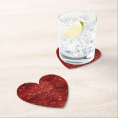 Red Glitzy Chic Glam Sparkle Untersetzer (Vor Ort)