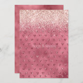 Red Glitzy Glitzer Hearts (Vorne/Hinten)