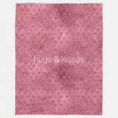 Red Glitzy Glitzer Hearts Fleecedecke (Vorderseite)