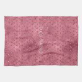 Red Glitzy Glitzer Hearts Geschirrtuch (Horizontal)