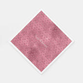 Red Glitzy Glitzer Hearts Serviette (Ecke)