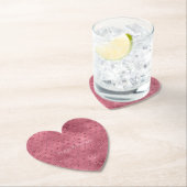 Red Glitzy Glitzer Hearts Untersetzer (Vor Ort)
