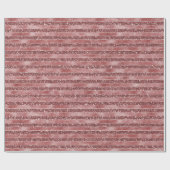 Red Glitzy Glitzer Stripes Geschenkpapier (Flach)