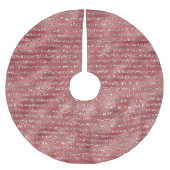 Red Glitzy Glitzer Stripes Polyester Weihnachtsbaumdecke (Vorderseite)