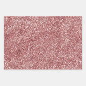 Red Glitzy Sparkle Glitzer Streifen Geschenkpapier Set (Vorderseite 2)