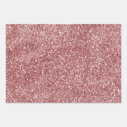 Red Glitzy Sparkle Glitzer Streifen Geschenkpapier Set (Vorderseite 2)