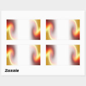 Red Glory Fade Rechteckiger Aufkleber (Blatt)