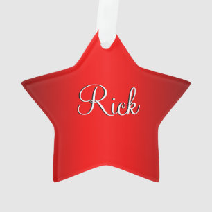 Red Glow Doppelname Ornament