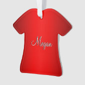 Red Glow Doppelname Ornament (Vorderseite)