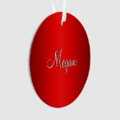 Red Glow Doppelname Ornament (Vorderseite)