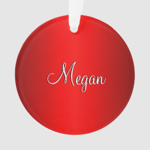 Red Glow Doppelname Ornament