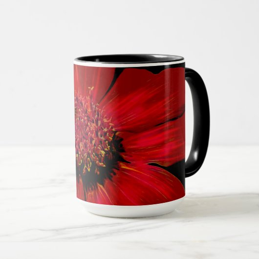 Red Glows Daisy Tasse (VorderseiteRechts)