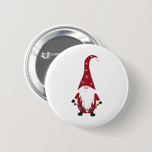 Red Gnome Button (Vorne & Hinten)
