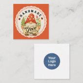 Red Gnome Handmade With Love Small Business Begleitkarte (Vorne/Hinten)