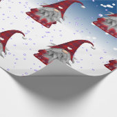 Red Gnomes Pattern Geschenkpapier (Ecke)