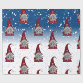Red Gnomes Pattern Geschenkpapier (Flach)