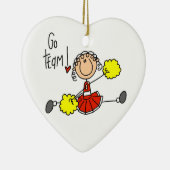Red Go Team Cheerleader Keramik Ornament (Rechts)