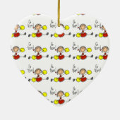Red Go Team Cheerleader Keramik Ornament (Hinten)