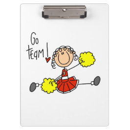 Red Go Team Cheerleader Klemmbrett