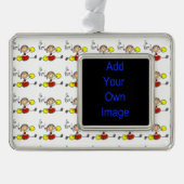 Red Go Team Cheerleader Rahmen-Ornament Silber (Vorderseite)