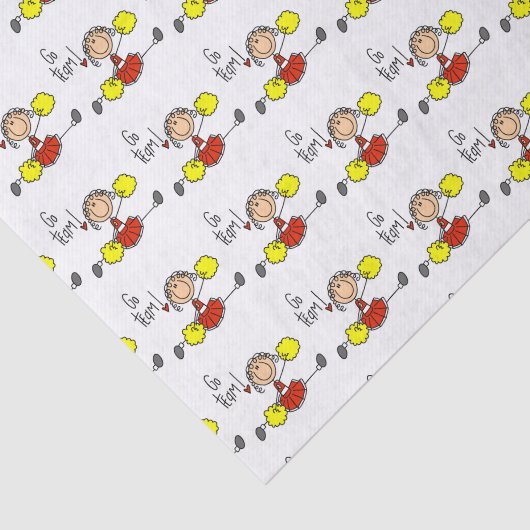 Red Go Team Cheerleader Seidenpapier (Ausschnitt)