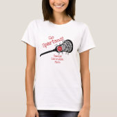 Red Go Team Lacrosse Mama T-Shirt (Vorderseite)