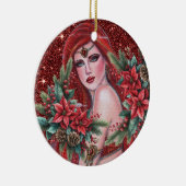Red goddess Christmas  Keramik Ornament (Rechts)