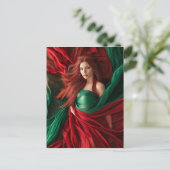 Red Goddess Postkarte (Stehend Vorderseite)