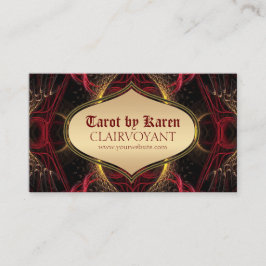 Red Goddess Tempel Tarot Business Cards Visitenkarte