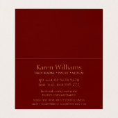 Red Goddess Temple Tarot Falted Business Card Visitenkarten (Innenseite Aufgefaltet)