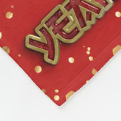 Red Gold 2023 Rabbit Lunar Chinesisches Neujahr Fleecedecke (Ecke)