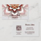 Red Gold 3D Mandala Visitenkarte (Vorne/Hinten)