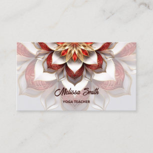 Red Gold 3D Mandala Visitenkarte