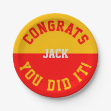 Red & Gold Abschluss Glückwunsch - Sie haben es ge