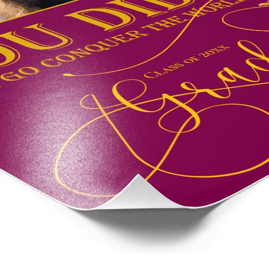 Red Gold Abschluss Multi Foto Keepake (Ecke)