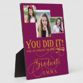 Red Gold Abschluss Multi Foto Keepake-Geschenk Fotoplatte (Seite)