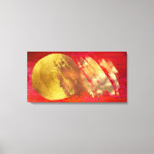 Red Gold Abstrakt Art Stretched Canvas Print Leinwanddruck (Vorderseite)