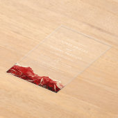 Red Gold Agate Elegante Moderne Hochzeit Acryleinladungen (Ablage )