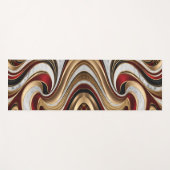 Red Gold and White Marble Swirls Yogamatte (Vorderseite (Horizontal))