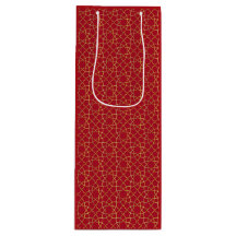Red & Gold Arabesque Geschenktasche