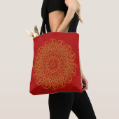 Red & Gold Arabesque Totbeutel Tasche (Von Nahem)