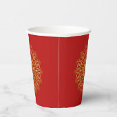 Red & Gold - Arabisch inspiriert Paper Cup Pappbecher (Rechts)