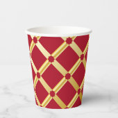 Red & Gold - Arabisch inspiriert Paper Cup Pappbecher (Vorderseite)